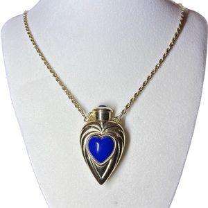 Vintage Goldtone Faberge Perfume Bottle Necklace